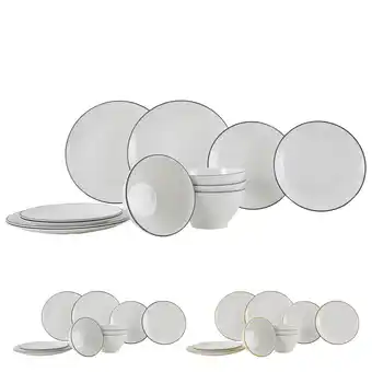 Netto Marken-Discount GIMEX Melamin Geschirr Set Linea Line Camping Essgeschirr Reise Picknick Teller Farbe: schwarz Angebot