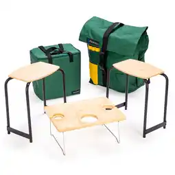 Netto Marken-Discount PICKNICO Picknick Tisch Set + Hocker Rucksack Kühltasche Camping Alu Bambus Holz Angebot