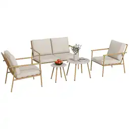 Netto Marken-Discount Outsunny Sitzgruppe Stahl, Polyester Angebot