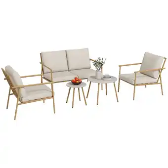 Netto Marken-Discount Outsunny Sitzgruppe Stahl, Polyester Angebot