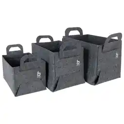 Netto Marken-Discount BO-CAMP Camping Filzkorb 3er Set Barnsburry Faltkorb Organizer Aufbewahrungsbox Angebot