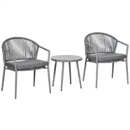 Netto Marken-Discount Outsunny Rattan Bistroset Stahl, PE Rattan Angebot