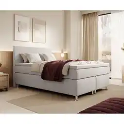 Netto Marken-Discount Inter Handels Boxspringbett Gent - versch. Ausführungen - 140x200cm Silbergrau TFK Angebot