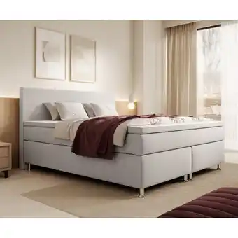 Netto Marken-Discount Inter Handels Boxspringbett Gent - versch. Ausführungen - 180x200cm Silbergrau TFK Angebot