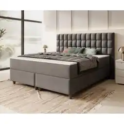 Netto Marken-Discount Inter Handels Boxspringbett WIEN - versch. Ausführungen - 180x200cm Samt Anthrazit TFK Angebot