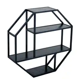 Netto Marken-Discount riess-ambiente Wandregal SLIM LINE - 77cm schwarz Industrial Metallgestell Angebot