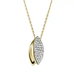 Netto Marken-Discount Fascination by Ellen K. Halskette 375 Gold zweifarbig mit 40x Zirkonia weiß Angebot