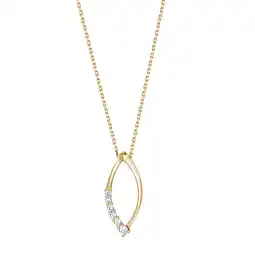 Netto Marken-Discount Fascination by Ellen K. Anhänger mit Kette 375/- Gelbgold bicolor Zirkonia Angebot