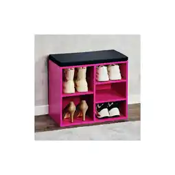 Netto Marken-Discount Kesper Schuhschrank mit Sitzkissen - versch. Ausführungen - Pink klein Angebot