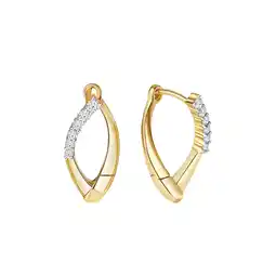 Netto Marken-Discount Fascination by Ellen K. Creolen 375/- Gelbgold bicolor Zirkonia Angebot