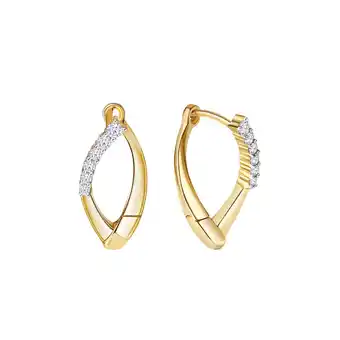 Netto Marken-Discount Fascination by Ellen K. Creolen 375/- Gelbgold bicolor Zirkonia Angebot