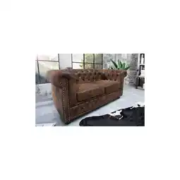 Netto Marken-Discount riess-ambiente 2er Sofa CHESTERFIELD - 150cm antik braun mit Knopfheftung und Federkern Angebot
