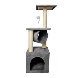 Netto Marken-Discount Kratzbaum mit Höhle und Tunnel - 90 cm Angebot