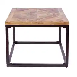 Netto Marken-Discount riess-ambiente Beistelltisch INFINITY HOME - 60cm Mangoholz Industrial Design massiv Angebot