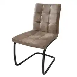 Netto Marken-Discount riess-ambiente Stuhl MODENA - Industrial Freischwinger vintage taupe mit Ziersteppung Angebot