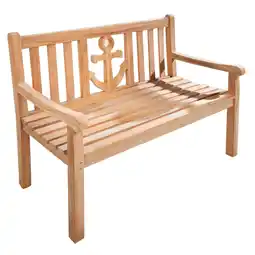 Netto Marken-Discount riess-ambiente Gartenbank EMPIRE TEAK - 120cm Teakholz mit Ankerdesign massiv Angebot