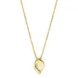 Netto Marken-Discount Zeeme Silber Anhänger mit Kette 925/- Sterling Silber vergoldet Zirkonia Angebot