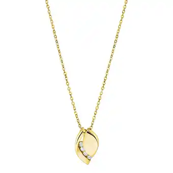 Netto Marken-Discount Zeeme Silber Anhänger mit Kette 925/- Sterling Silber vergoldet Zirkonia Angebot