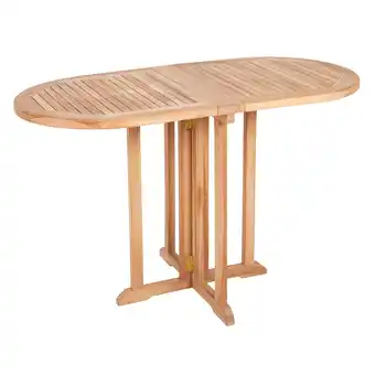 Netto Marken-Discount riess-ambiente Balkontisch EMPIRE TEAK - 120cm natur Teakholz klappbar Gartentisch Outdoor massiv Angebot