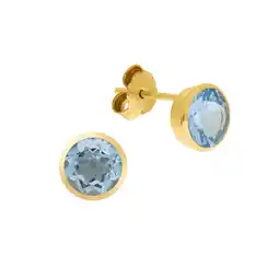 Netto Marken-Discount Fascination by Ellen K. Ohrstecker 585/- Gelbgold Blautopas Angebot