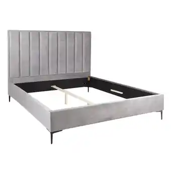 Netto Marken-Discount riess-ambiente Bett COSMOPOLITE - 160x200cm silbergrau Samt elegant Angebot