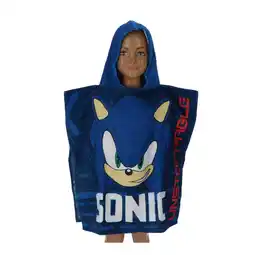 Netto Marken-Discount Sonic Poncho Weicher Kinder-Kapuzenponcho, 100 cm hoch, 55 cm Angebot