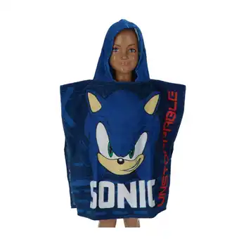 Netto Marken-Discount Sonic Poncho Weicher Kinder-Kapuzenponcho, 100 cm hoch, 55 cm Angebot