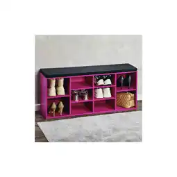Netto Marken-Discount Kesper Schuhschrank mit Sitzkissen - versch. Ausführungen - Pink Angebot