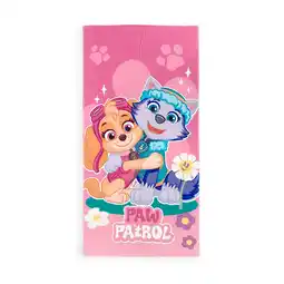 Netto Marken-Discount Paw Patrol Strandtuch Kinderhandtuch aus Baumwolle in Rosa Angebot