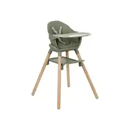 Netto Marken-Discount Kikkaboo Kinderhochstuhl Woody 3 in 1 Holzbeine Kinderstuhl Fußstütze Tablett grün Angebot