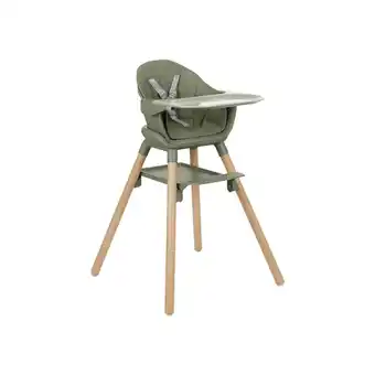 Netto Marken-Discount Kikkaboo Kinderhochstuhl Woody 3 in 1 Holzbeine Kinderstuhl Fußstütze Tablett grün Angebot