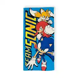 Netto Marken-Discount Sonic Strandtuch Blaues Baumwollhandtuch für Kinder, 70cm x Angebot