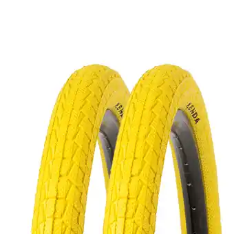 Netto Marken-Discount Kenda Krackpot Colour Fahrradreifen BMX Kinderfahrrad 2 Reifen gelb Angebot