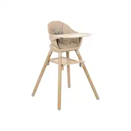 Netto Marken-Discount Kikkaboo Kinderhochstuhl Woody 3 in 1 Holzbeine Kinderstuhl Fußstütze Tablett beige Angebot