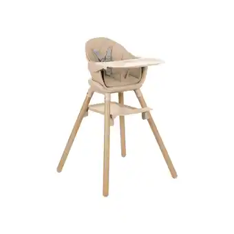 Netto Marken-Discount Kikkaboo Kinderhochstuhl Woody 3 in 1 Holzbeine Kinderstuhl Fußstütze Tablett beige Angebot