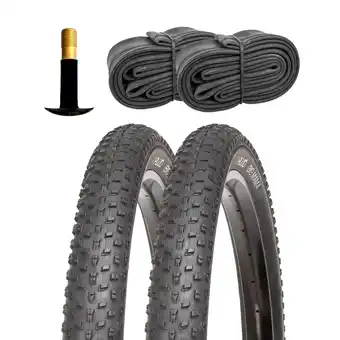 Netto Marken-Discount Kujo Big Mama Fatbike Fahrradreifen 26 x 4,0 Fat Tire 2 Reifen mit Schläuchen AV Angebot