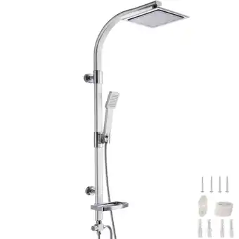 Netto Marken-Discount tectake Regenduschsystem, Chrom-Optik, zusätzliche Handbrause, Antikalktechnik Angebot