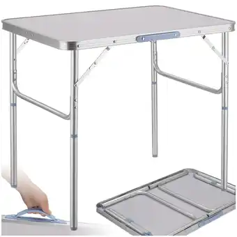 Netto Marken-Discount tectake Campingtisch, klappbar, anschraubbare, höhenverstellbare Beine und Füße, 75 x 55 x 68 cm Angebot