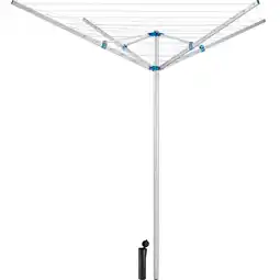 Netto Marken-Discount tectake Wäschespinne, aus Aluminium, drehbar und stufenlos höhenverstellbar, 150 x 150 x 196 cm Angebot