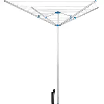 Netto Marken-Discount tectake Wäschespinne, aus Aluminium, drehbar und stufenlos höhenverstellbar, 150 x 150 x 196 cm Angebot