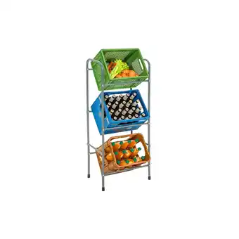 Netto Marken-Discount tectake Getränkekistenregal, aus Stahl, guter Zugriff, 50 x 33 x 116 cm Angebot