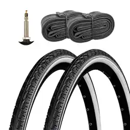 Netto Marken-Discount Meghna Fahrradreifen City Trekking Tour 2 Reifen 28 x 1,5 schwarz/weiß mit 2 Schläuchen FV Angebot