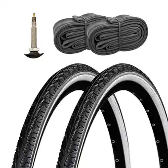 Netto Marken-Discount Meghna Fahrradreifen City Trekking Tour 2 Reifen 28 x 1,5 schwarz/weiß mit 2 Schläuchen FV Angebot