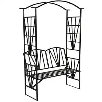 Netto Marken-Discount tectake Rosenbogen, aus Stahl, stabiler Halt, 114 x 42 x 210 cm Angebot