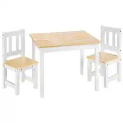 Netto Marken-Discount tectake Sitzgruppe, 3-teilig aus Kiefernholz, stabil und pflegeleicht, schneller und leichter Aufbau Angebot