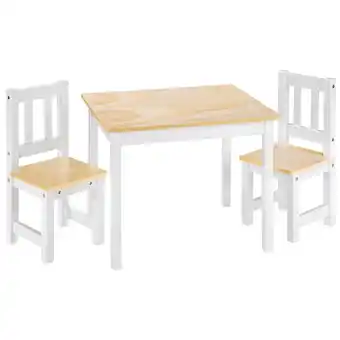 Netto Marken-Discount tectake Sitzgruppe, 3-teilig aus Kiefernholz, stabil und pflegeleicht, schneller und leichter Aufbau Angebot