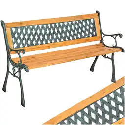 Netto Marken-Discount tectake Gartenbank, 2-Sitzer, wetterfest, 128 x 51 x 73 cm Angebot