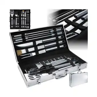 Netto Marken-Discount tectake Grillbesteck, aus Edelstahl, lange Griffe, inklusive Aluminiumkoffer Angebot