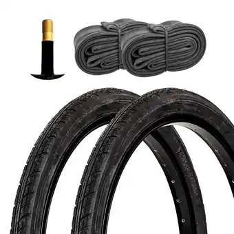 Netto Marken-Discount Meghna Fahrradreifen City Trekking Tour 2 Reifen 20 x 1,75 schwarz mit 2 Schläuchen AV Angebot