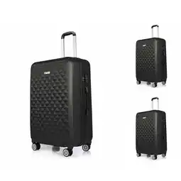 Netto Marken-Discount 3er Set Diamond ABS Hartschalenkofferset Trolley Koffer Angebot